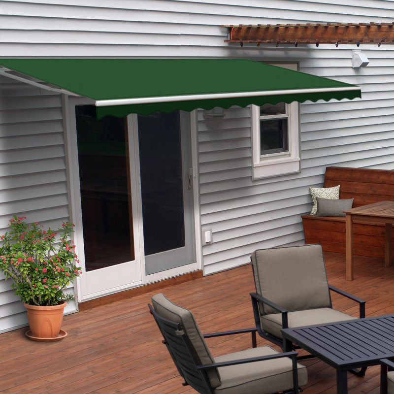 ALEKO 12 ft. W x 10 ft. D Fabric Retractable Standard Patio Awning